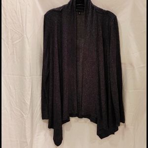 Bobeau bat wing open cardigan- navy heather